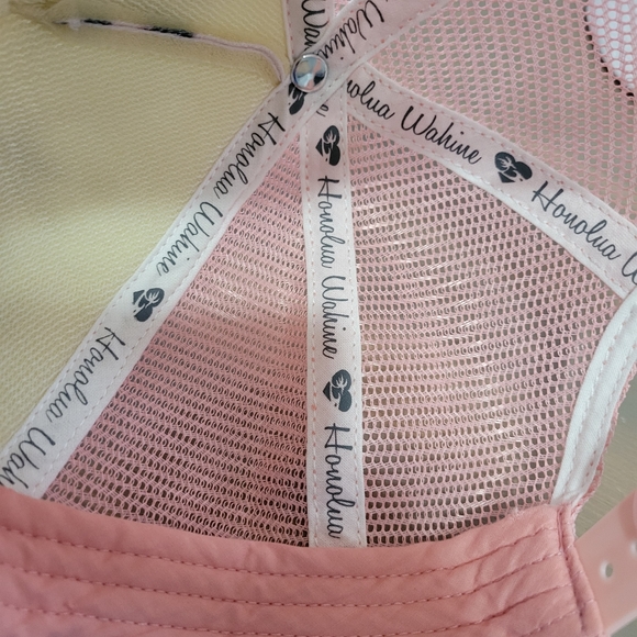 Hawaii Honolua Pink Trucker Hat Snapback Palm Trees - Picture 4 of 4